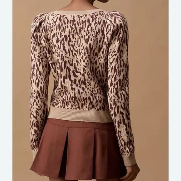 NWT Anthropologie MAEVE Puff-Sleeve Pullover Sweater - Picture 3 of 12